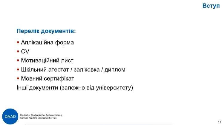 Перелік документів