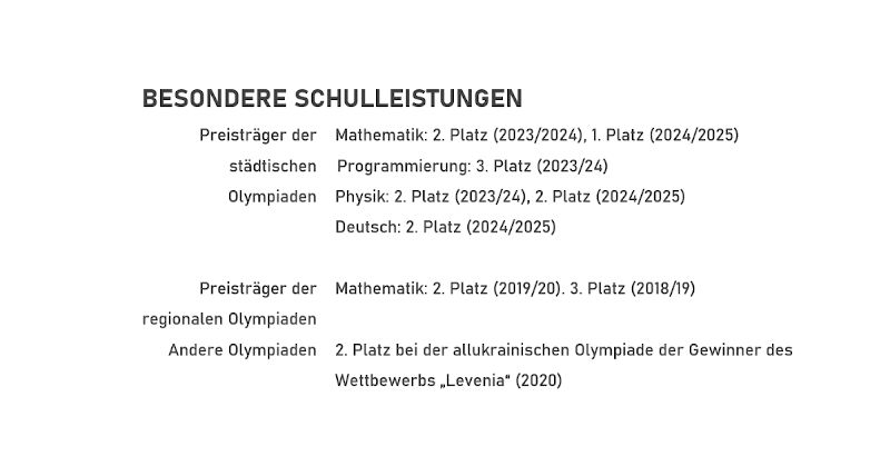 Besondere Schulleistungen
