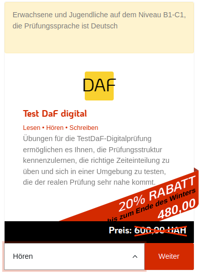 20% Discount Daf Hören