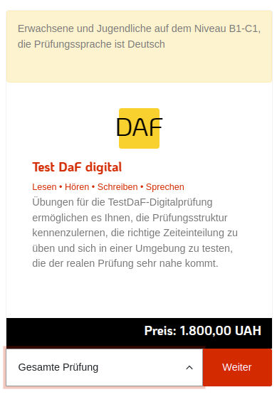 DaF: Lesen, Hören, Schreiben,Sprechen