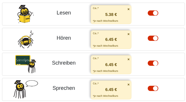 50 % Rabatt auf die TestDaF digital Übungsprüfungen