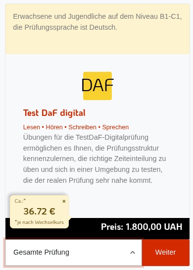 DaF: Lesen, Hören, Schreiben,Sprechen